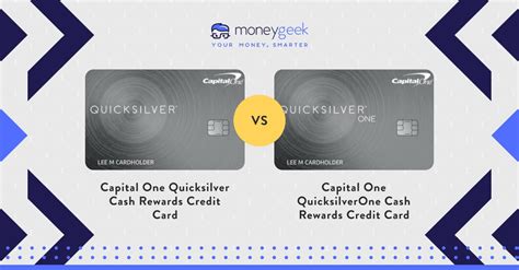 A side-by-side comparison of QuicksilverOne and the standard Quicksilver card, highlighting the differences for fair credit