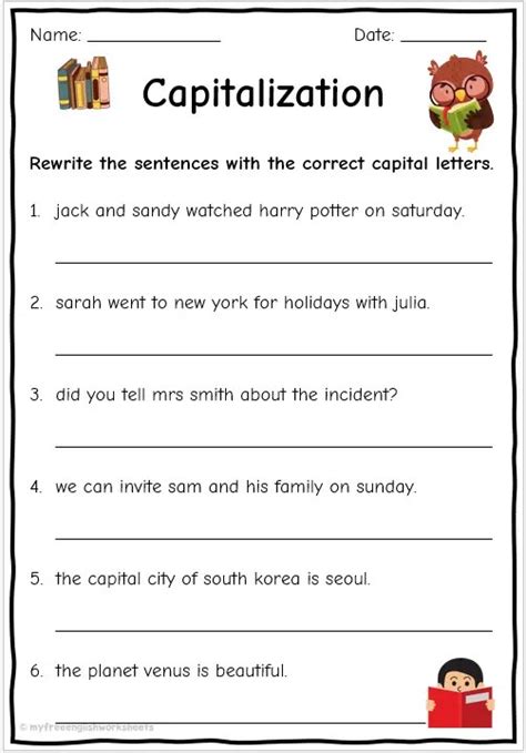 Capitalization Practice Worksheets