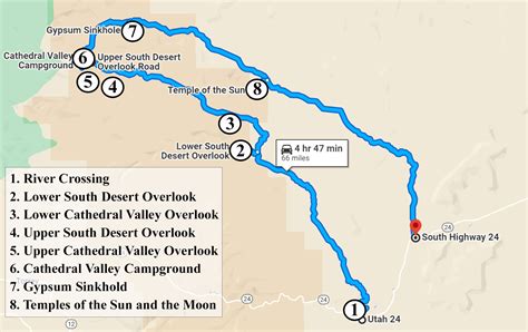 Capitol Reef tour route