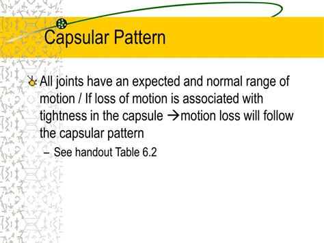 Capsular Pattern Definition