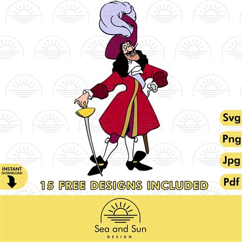 Unleash Your Inner Pirate with Captivating Captain Hook SVG Designs