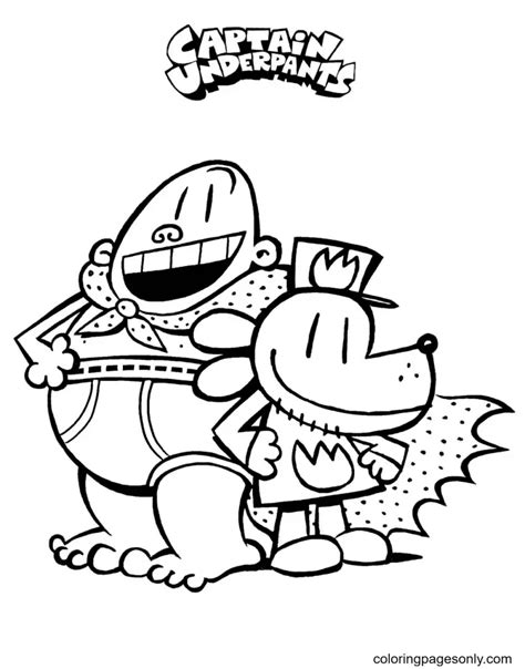 Captain Underpants Christmas Coloring Pages