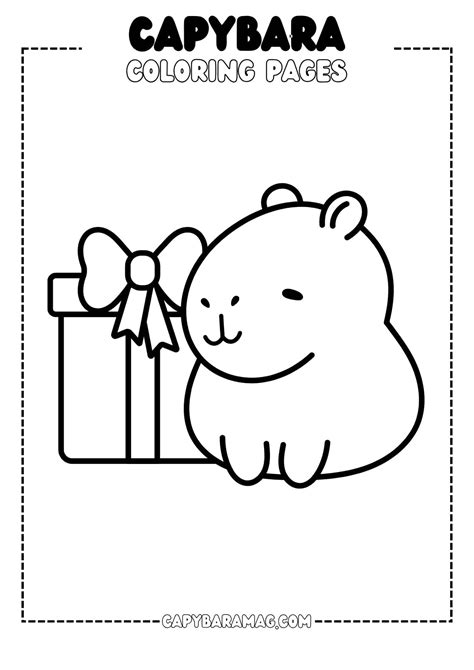 Capybara Coloring Pages