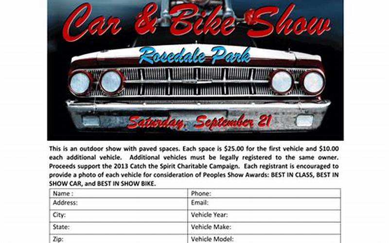 Car Show Entry Requirements