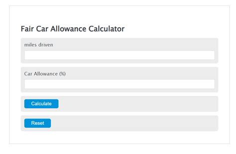 Car Allowance Calculator