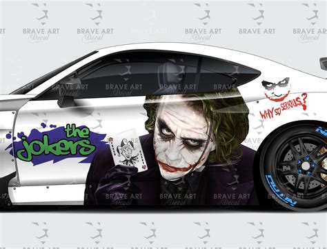 Car Joker Drawing Joker Sticker
