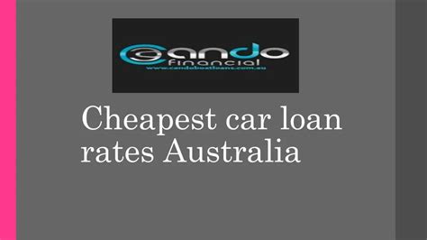 Car Loan Rates Australia