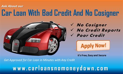 Car Loans Bad Credit No Cosigner