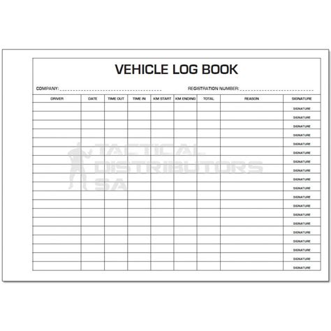 Vehicle Logbook Templates GOFAR