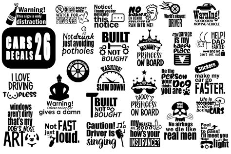 Car Quote Stickers