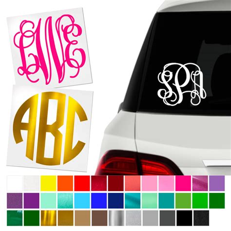 Car Stickers Initials