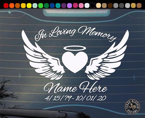 Car Window Decals In Memory Of