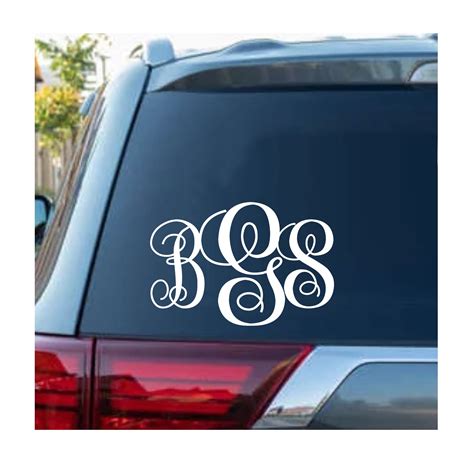 Car Window Decals Initials