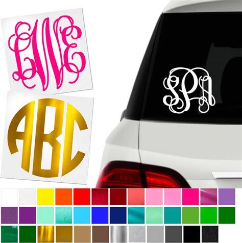 Car Window Monogram Decals