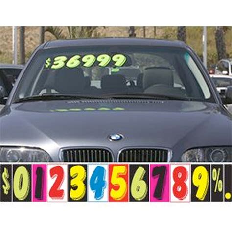 Car Window Number Stickers