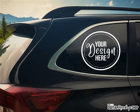 Car Window Sticker Mockup