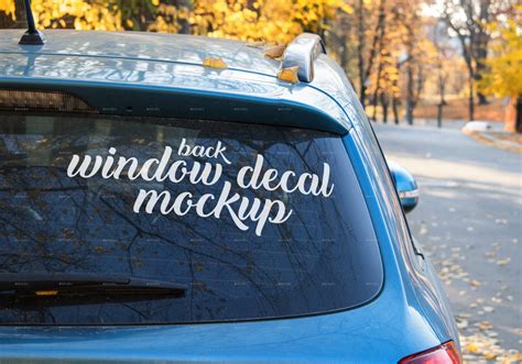 Car Window Sticker Mockup Free