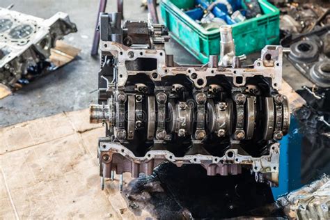 car engine under repair