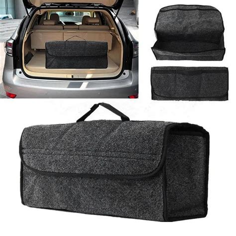 Portable Foldable Car Storage Bag Felt Cloth Trunk Organizer