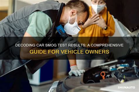 Car undergoing smog test