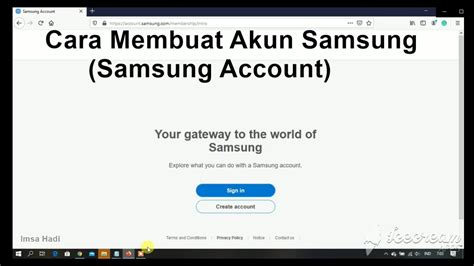 Cara Buat Samsung Account Dengan Mudah