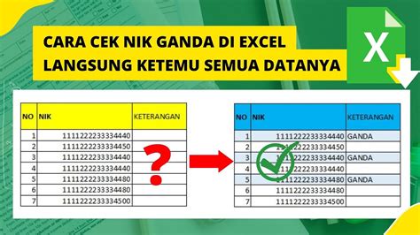 Cara Cek Nomor Ganda Di Excel