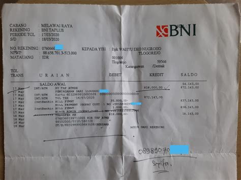 Cara Cetak Rekening Koran Bni Lewat Mobile Banking