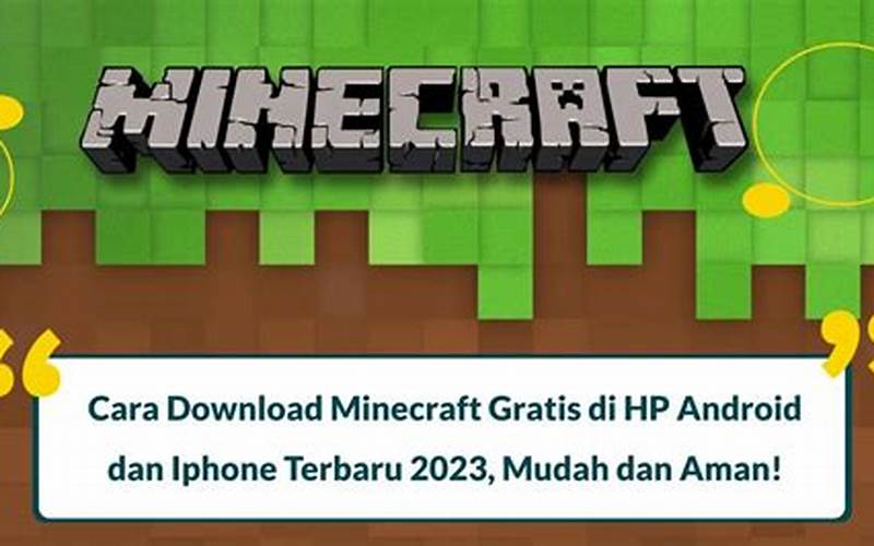 Cara Download Minecraft Gratis Di Hp Android