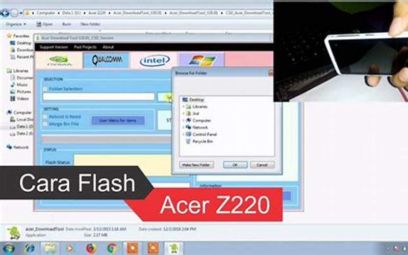 Cara Flash Acer Z220