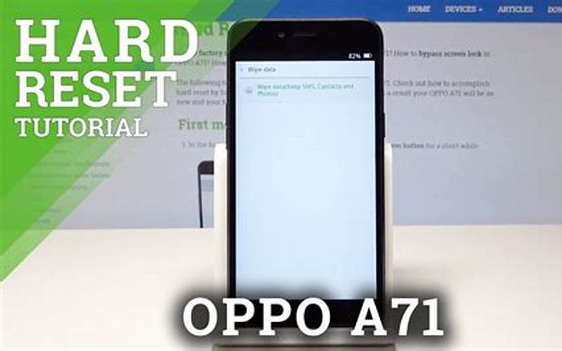 Cara Hard Reset Oppo A71 Melalui Pengaturan