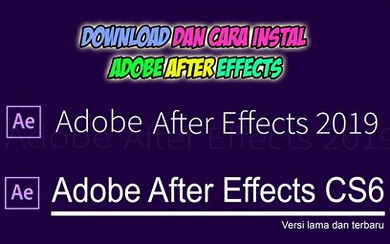 Cara Instal Adobe After Effect Cs6