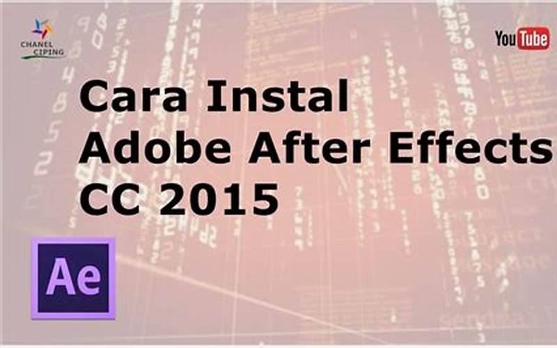 Cara Instal Adobe After Effects Cc 2015 Untuk Sobat Portaltekno