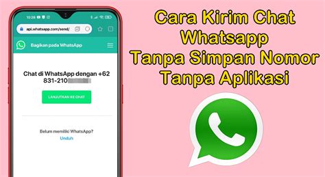 Cara Kirim Aplikasi Via Whatsapp Tanpa Aplikasi