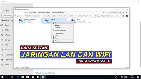 Cara Koneksi Internet Via Lan Windows 10
