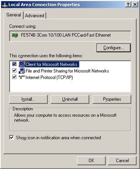 Cara Koneksi Internet Windows Xp