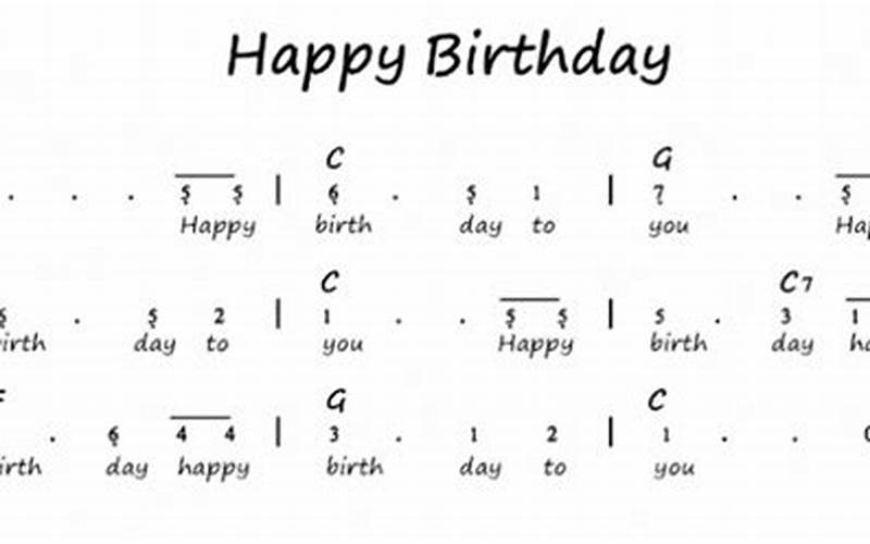 Cara Memainkan Not Angka Lagu Happy Birthday To You