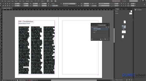 Cara Membuat Daftar Isi Nomor Halaman dengan Adobe InDesign