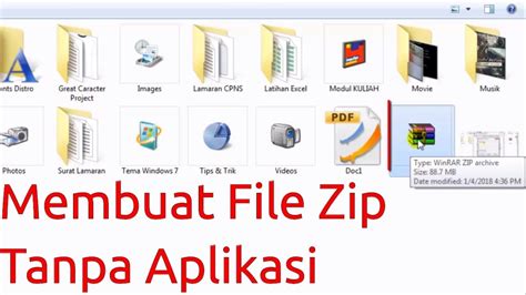 Cara Membuat File Zip Di Laptop Tanpa Aplikasi