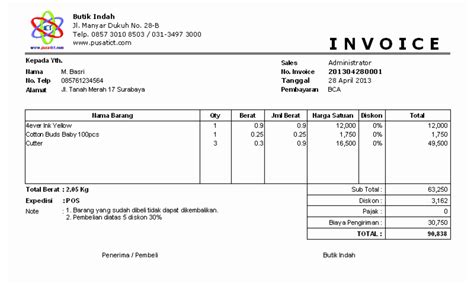 Cara Membuat Invoice Tagihan