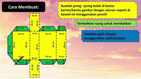 Cara Membuat Jaring Jaring Balok Beserta Ukurannya