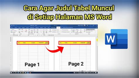 Cara Membuat Kepala Tabel Muncul Di Setiap Halaman Excel