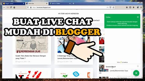 Cara Membuat Live Chat Di Blogger