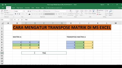 Cara Membuat Matriks Di Excel