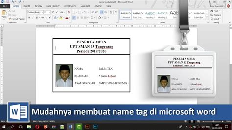 Cara Membuat Papan Nama Di Word