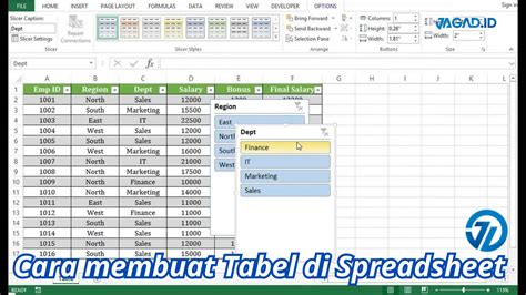 Cara Membuat Tabel Di Spreadsheet