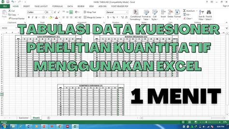 Cara Membuat Tabulasi Data Di Excel