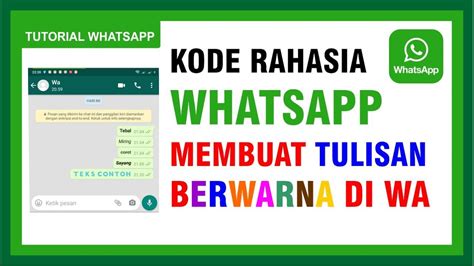 Cara Membuat Teks Berwarna di Whatsapp