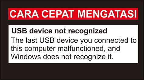 Cara Memperbaiki USB Not Recognized di Windows 7