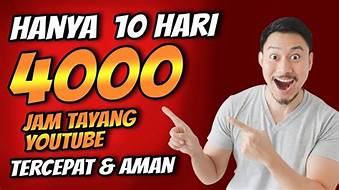 Cara Mendapatkan 4000 Jam di Youtube Indonesia