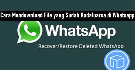 Cara Mendownload File Di Whatsapp Yang Sudah Kadaluarsa